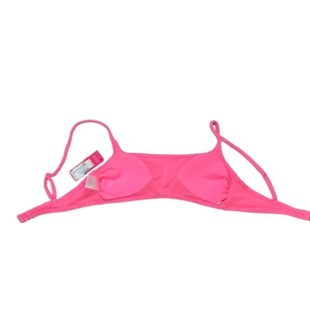 Xhilaration Hot Pink Textured Swim Top, Size L (8-10), NWT‎